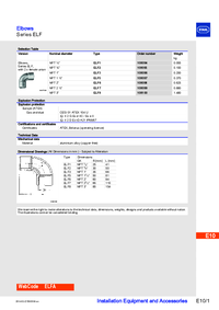 Thumbnail of document Data Sheet Elbows Series ELF EN 20200